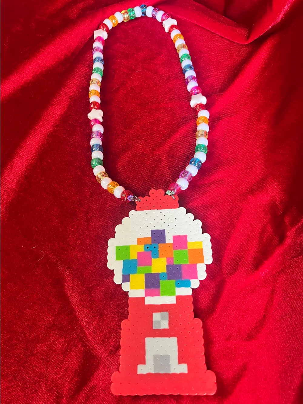 Perler/Kandi Beaded Gumball Machine Necklace